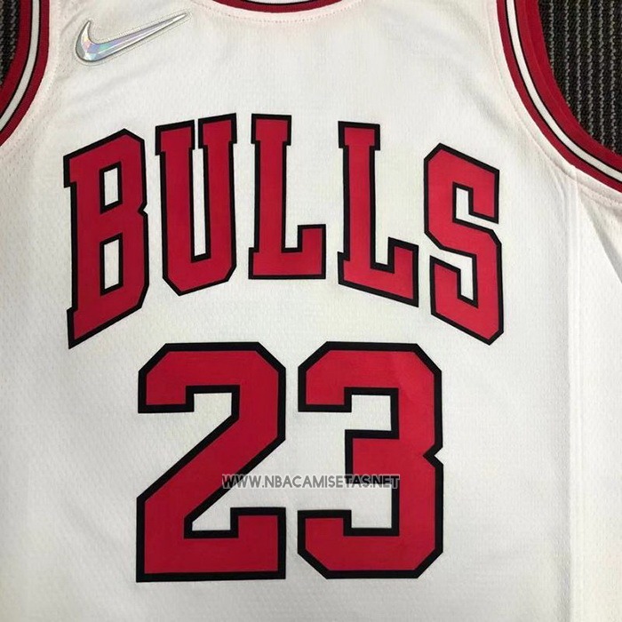 Camiseta Chicago Bulls Michael Jordan NO 23 Association 2021 Blanco